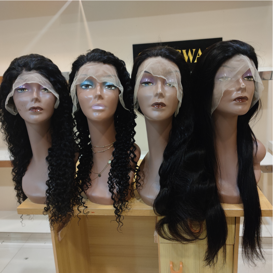 13x4 LACE FRONTAL WIG  TRANSPARENT LACE STRAIGHT BODY WAVE CURLY HUMAN HAIR WIGS