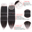Load image into Gallery viewer, Silkswan Hair Straight Hair Bundles with Closure Human Hair Extension with 4x4 Swiss Lace Closure