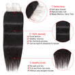 Load image into Gallery viewer, Silkswan Hair Straight Swiss Lace Closure 4x4 5x5 6x6 7x7 with Baby Hair Human Top Closure