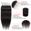 Load image into Gallery viewer, Silkswan Hair Straight Swiss Lace Closure 4x4 5x5 6x6 7x7 with Baby Hair Human Top Closure