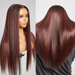 Load image into Gallery viewer, Silkswanhair huamn New style hair brown color straight frontal wig 250%