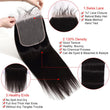 Load image into Gallery viewer, Silkswan Hair Straight Swiss Lace Closure 4x4 5x5 6x6 7x7 with Baby Hair Human Top Closure
