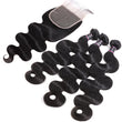 Load image into Gallery viewer, Silkswan Hair Body Wave Human Virgin Hair Bundles with Closure 5x5 6x6 Lace Closure