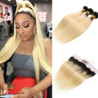 Load image into Gallery viewer, Silkswan Hair 1B613 Color Straight Hair Bundles with 13x4 Lace Frontal 4Pcs/Lot Human Virgin Hair