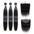 Load image into Gallery viewer, Silkswan Hair Straight Bundles with Frontal Human Hair Extentions 13x4 13x6 Lace Frontal