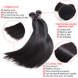 Load image into Gallery viewer, Silkswan Hair Straight Hair Bundles with Closure Human Hair Extension with 4x4 Swiss Lace Closure