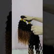 Load and play video in Gallery viewer, Silkswan Hair Jerry Curly Bundles with 4x4 Lace Closure T1B/30 Ombre Color Human Hair