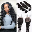 Load image into Gallery viewer, Silkswan Hair Loose Deep Bundles with Closure Swiss Lace 4x4 Lace Closure Human Hair