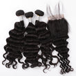 Load image into Gallery viewer, Silkswan Hair Loose Deep Bundles with Closure Swiss Lace 4x4 Lace Closure Human Hair