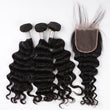 Load image into Gallery viewer, Silkswan Hair Loose Deep Bundles with Closure Swiss Lace 4x4 Lace Closure Human Hair