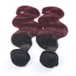 Load image into Gallery viewer, Silkswan Hair Body Wave Bundles 1B99J Ombre Color Brazilian Human Hair Extensions