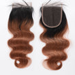Load image into Gallery viewer, Silkswan Hair Body Wave Ombre Color 1b/30 Bundles with 4x4 Closure Dark Roots Hair