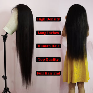 Silkswan Hair Straight 13x4 Lace Front Wigs Brazilian Human Hair 8-40 Inches Pre Pluck Wigs