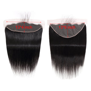 Silkswan Hair Straight Bundles with Frontal Human Hair Extentions 13x4 13x6 Lace Frontal