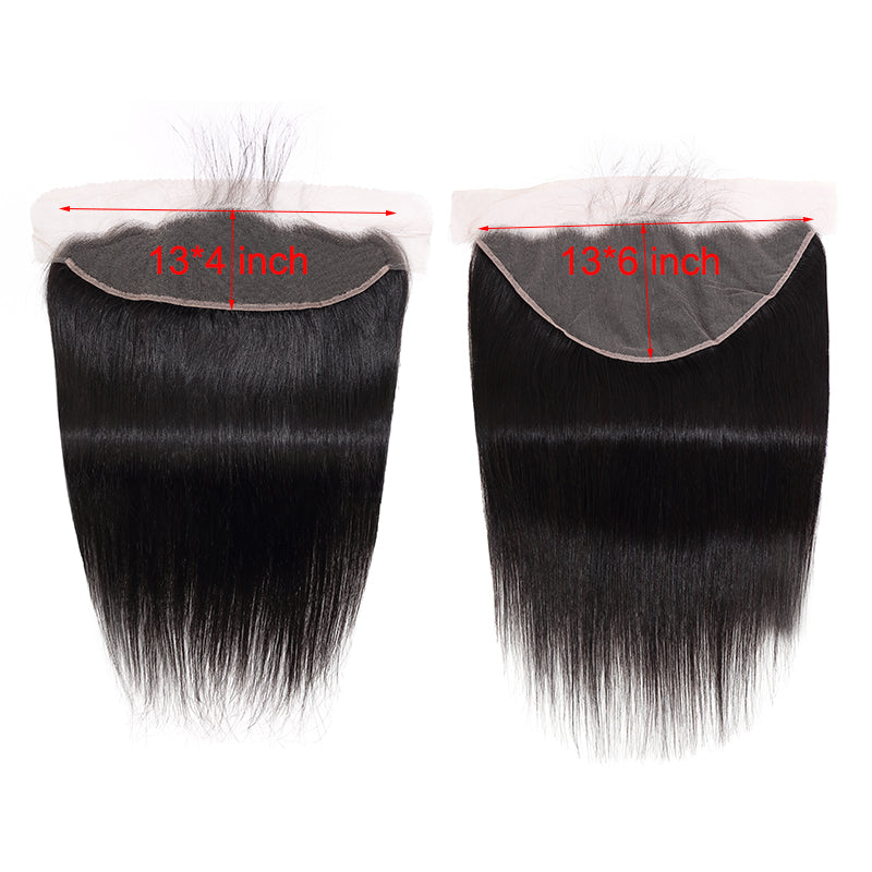 Silkswan Hair Straight Lace Frontal 13x4 or 13x6 Lace Ear to Ear Top Closure Swiss Lace