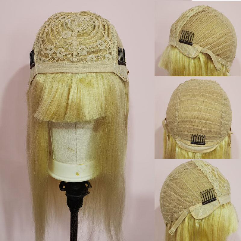 Silkswan Hair Blonde Human Hair Wigs 613 Non Lace Wigs Glueless Wigs  10-30 Inches