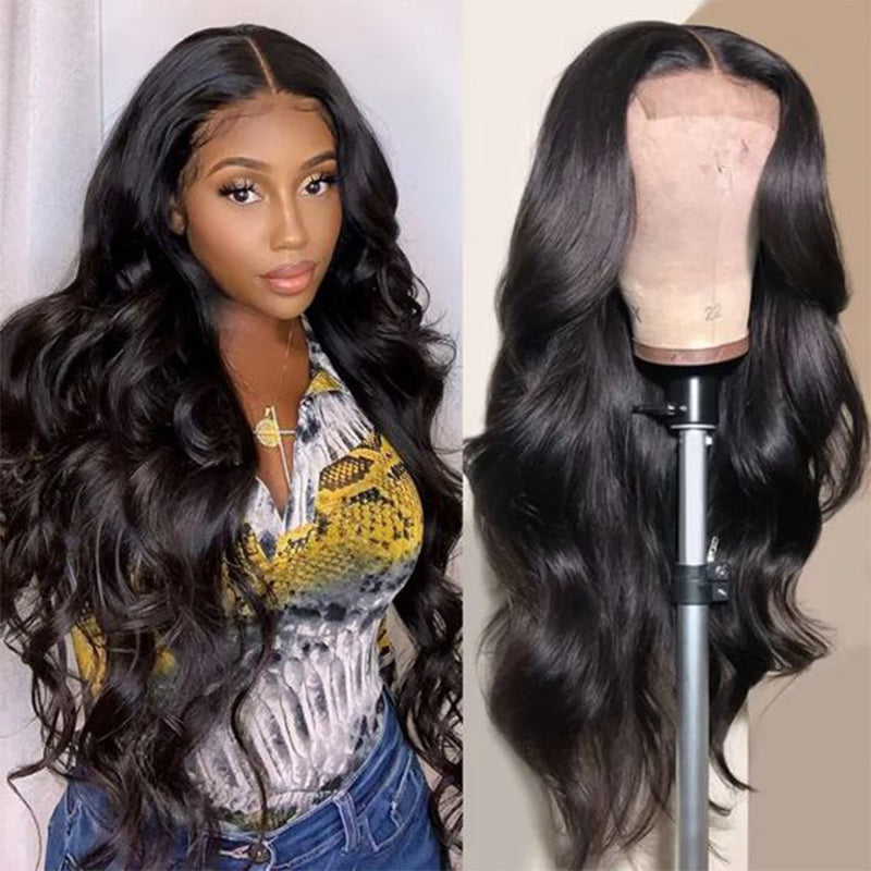 Silkswan Hair Body Wave Pre Plucked 13x4 Lace Front Brazilian Human Remy Hair Wigs