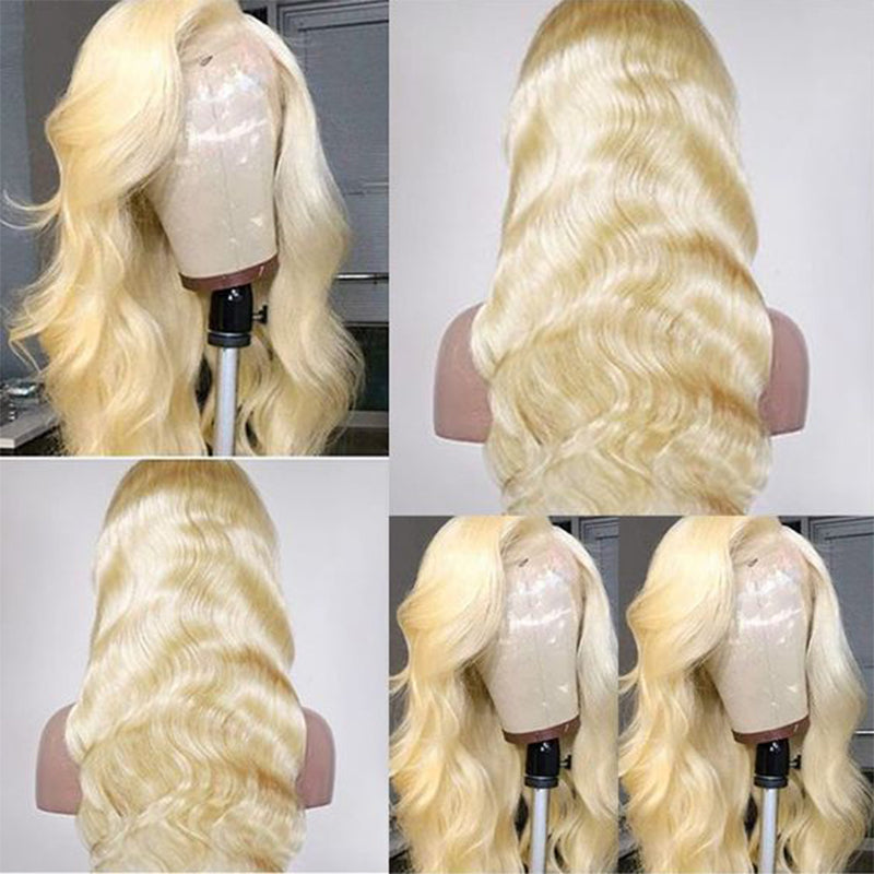 Silkswan Hair 613 Blonde 13x4 Lace Front Wig Body Wave Wigs Lace Virgin Hair Wigs