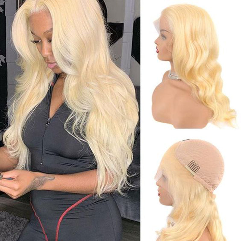 Silkswan Hair 613 Blonde 13x4 Lace Front Wig Body Wave Wigs Lace Virgin Hair Wigs