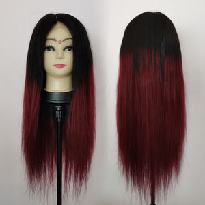 Silkswan Hair Straight 1B99J Lace Closure Wigs 4x4 Top Closure Wigs 10-30 Inches