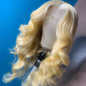 Silkswan Hair 613 Blonde 13x4 Lace Front Wig Body Wave Wigs Lace Virgin Hair Wigs