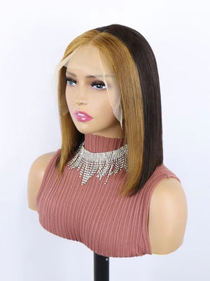 Silkswan Hair new style straight #30/1b color middle part 13x4 bob wig