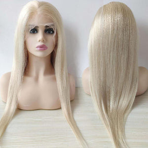 Silkswan Hair Straight 613 Hair Wigs Blonde 13x6 Lace Frontal Human Hair Wigs 18-26 Inches