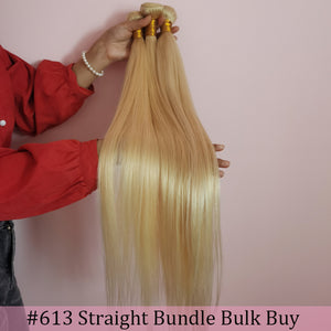 Silkswan Hair Blonde 613 Hair Bundles Straight Human Virgin Hair 4Pcs/Lot 5Pcs/Lot 10Pcs/Lot