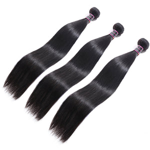 Silkswan Hair 38 40 Inch Straight Hair Bundles Brazilian Human Virgin Hair Weft Extentions