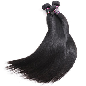 Silkswan Hair Straight Bundles with Frontal Human Hair Extentions 13x4 13x6 Lace Frontal