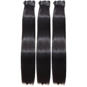 Silkswan Hair Natural Color Top Remy Hair Double Drawn Hair Bundles Full Hair End 8-24 Inches