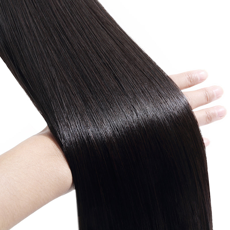 Silkswan Hair Natural Color Top Remy Hair Double Drawn Hair Bundles Full Hair End 8-24 Inches