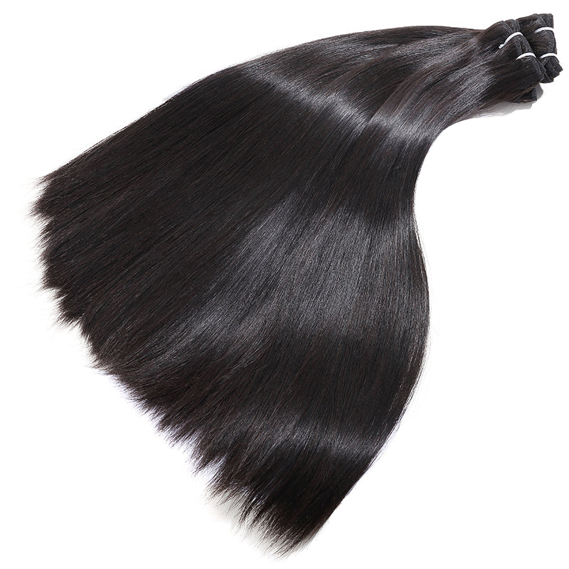 Silkswan Hair Natural Color Top Remy Hair Double Drawn Hair Bundles Full Hair End 8-24 Inches