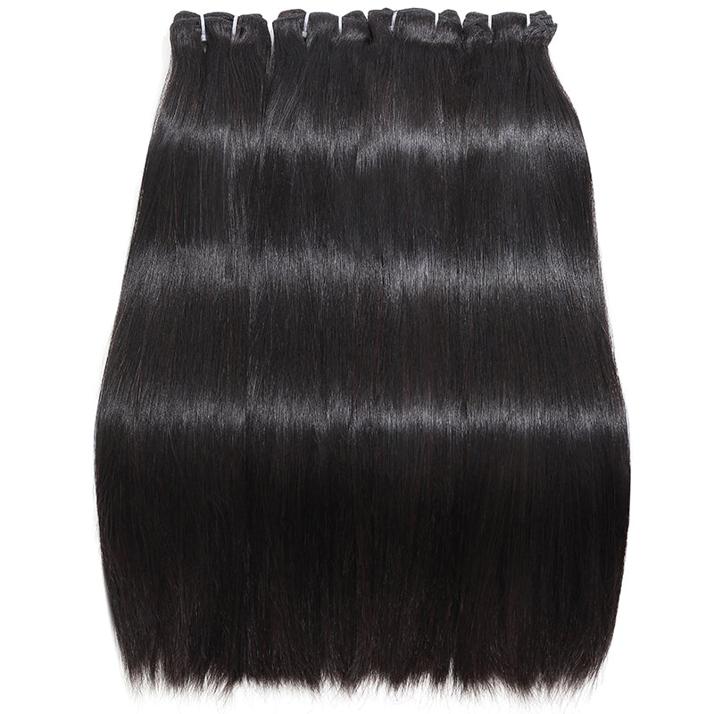 Silkswan Hair Natural Color Top Remy Hair Double Drawn Hair Bundles Full Hair End 8-24 Inches