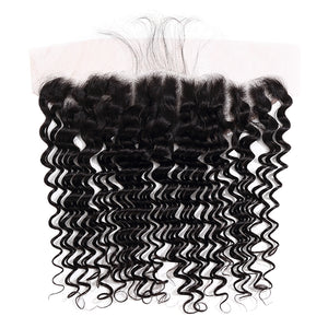 Silkswan Hair Lace Frontal Deep Wave 13x4 Frontal Free Part Brazilian Human Virgin Hair