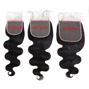 Silkswan Hair Body Wave HD Lace Closure 4x4 5x5 6x6 Top Closure Human Virgin Ha