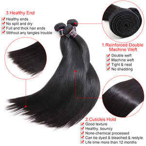 2021 NEW ARRIVAL SILKSWAN HAIR STRAIGHT VIRGIN HUMAN HAIR BUNDLES NATURAL COLOR 34inch For Black women