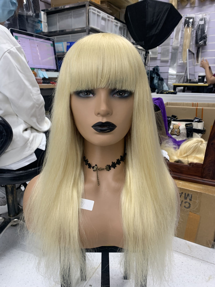 Silkswan Hair Blonde Human Hair Wigs 613 Non Lace Wigs Glueless Wigs  10-30 Inches