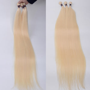 Silkswan Hair Straight 613 Virgin Human Hair Bundles Blonde 32 34 36 38 40 Long Inches Hair