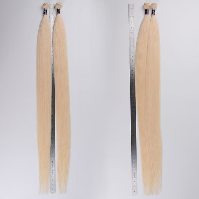 Silkswan Hair Straight 613 Virgin Human Hair Bundles Blonde 32 34 36 38 40 Long Inches Hair