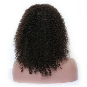 Silkswan Hair Curly Hair Wigs with Bang Human Hair Full Machine Made Non Lace Wigs