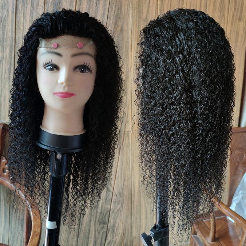 Silkswan Hair Curly 4x4 Lace Closure Wigs Human Hair 10-28 Inches Pre-plucked Hair Line