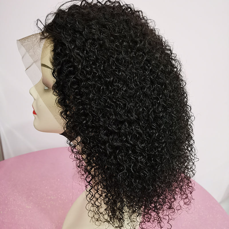 Silkswan Hair Kinky Curly Wigs 13x4 Lace Front Human Hair Wigs Brazilian Virgin Hair