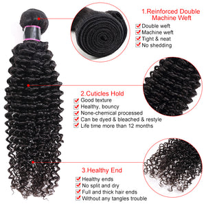 Silkswan Hair Kinky Curly Human Hair Virgin Hair Bundles 8-28 inches Hair Extension