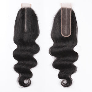 Silkswan Body Wave Bundles with 2x6 Lace Closure Kim K Top Closure Human Virgin Hair Extensions