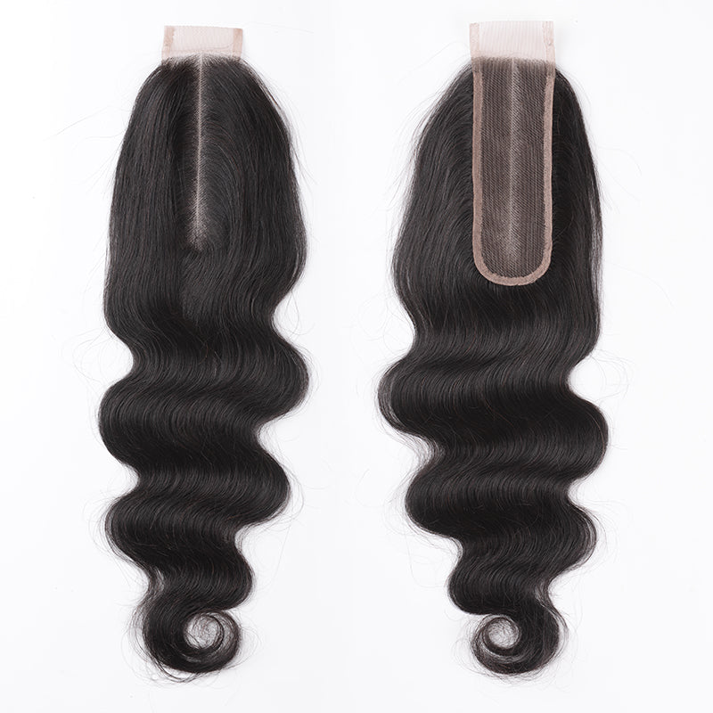 Silkswan Body Wave Bundles with 2x6 Lace Closure Kim K Top Closure Human Virgin Hair Extensions