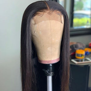 Silkswan Hair Brazilian Straight Pre Plucked 4x4 Lace Closure Wig Virgin Human Hair