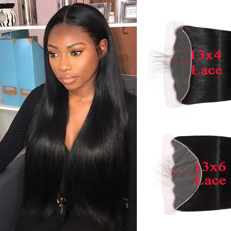 Silkswan Hair Straight Lace Frontal 13x4 or 13x6 Lace Ear to Ear Top Closure Swiss Lace