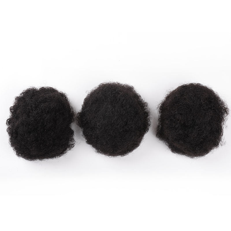 Silkswan Hair Afro Puff Curly Ponytail Human Hair Extension Hair Bun Clip In Ponytails Drawstring