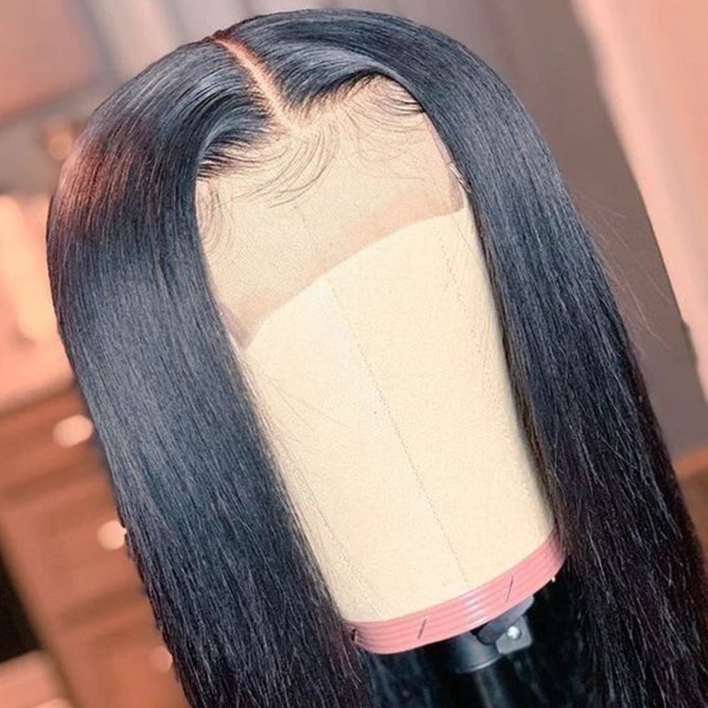 Silkswan Hair Brazilian Straight Pre Plucked 4x4 Lace Closure Wig Virgin Human Hair